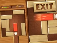 EXIT unblock red wood block